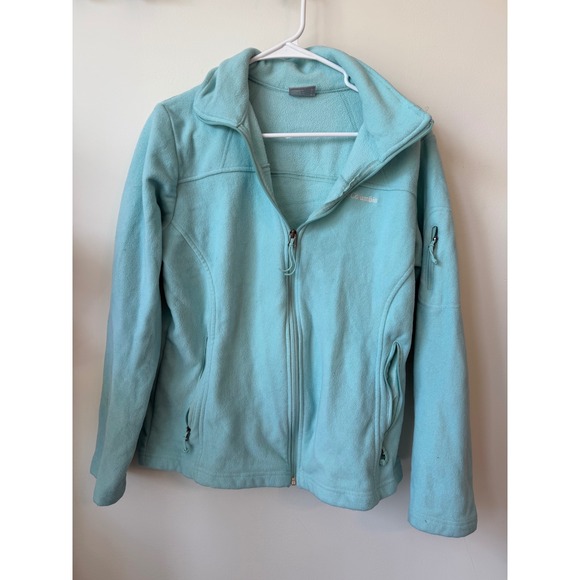 Columbia Jackets & Blazers - Columbia Womens Fast Trek II Full Zip Fleece Jacket Aqua Blue Large 0818